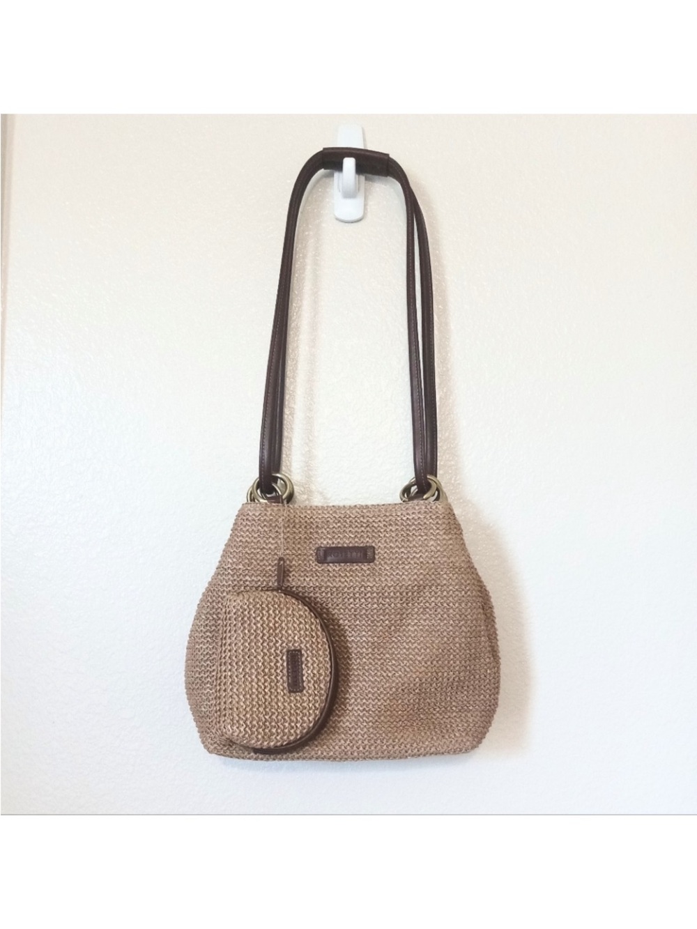 Rosetti Woven Brown Handbag & Matching Coin Pouch NWT - Picture 7 of 7
